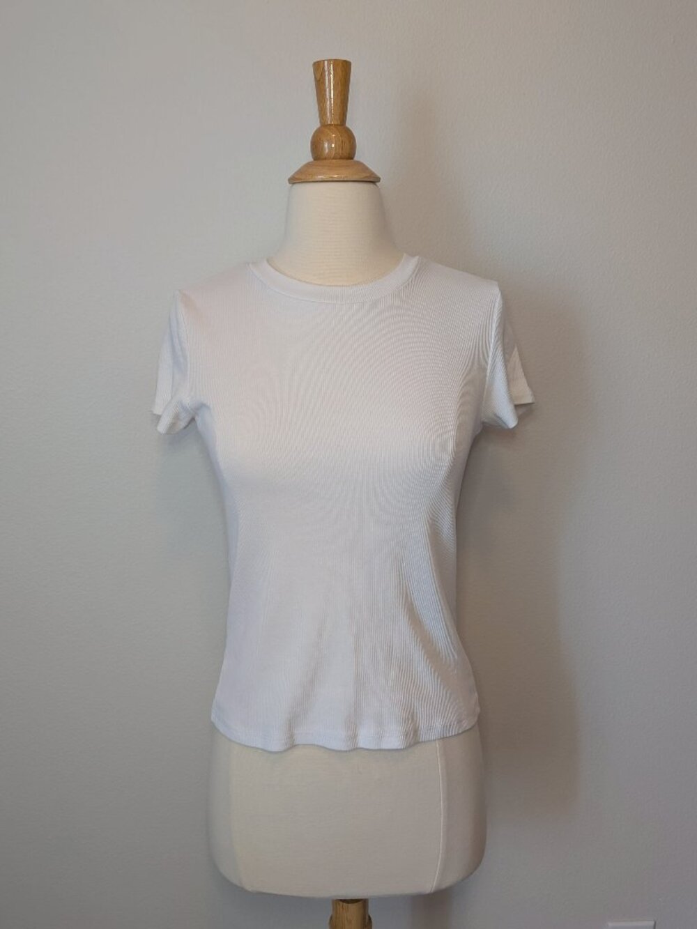Monki Ribbed T Shirt